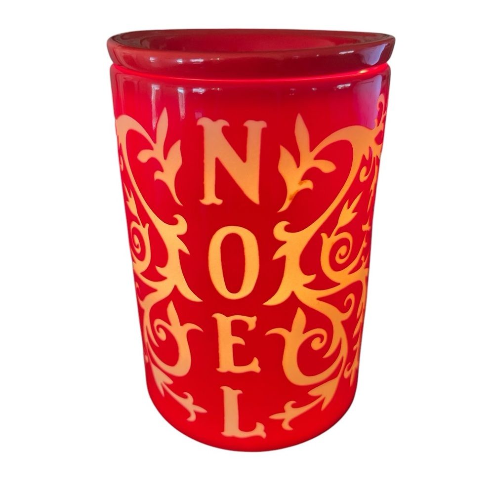 Scentsy Noel Candle Holder with White Accents